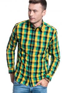 KOSZULA MĘSKA WRANGLER LS 1PKT SHIRT LEMON CHROME W5M24MY07