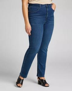 LEE CLASSIC STRAIGHT PLUS DAMSKIE SPODNIE JEANSOWE JEANSY DARK SYLVIE L32JPVWM