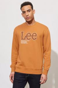 LEE SEASONAL LOGO CREW SWS MĘSKA BLUZA NADRUK CARAMEL L84QTJ99