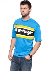 WRANGLER T SHIRT B&Y OVERSIZED T MEDITERRANEAN BLUE W7C44GHBR $