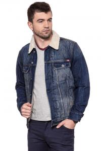 MUSTANG New York Shearling MĘSKA KURTKA SHERPA JEANSOWA DENIM BLUE 1006704 5000 984