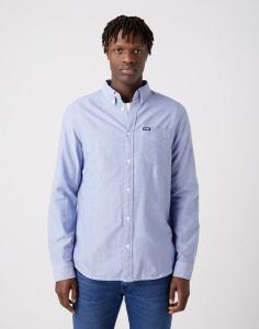 WRANGLER LS 1 PKT BUTTON DOWN MĘSKA KOSZULA MATERIAŁOWA MATERIAŁ BLUE TINT W5B1BMX7K