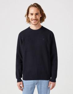 WRAGLER CREWNECK SWEATER MĘSKI SWETER CIEPŁY ELEGANCKI BLACK 112350515