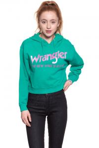 BLUZA WRANGLER DAMSKA CROP HOODIE SPECTRA GREEN W6068IGWB 112130417