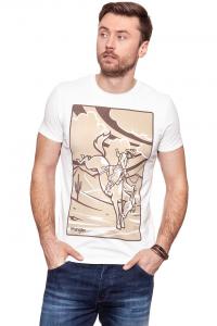 KOSZULKA WRANGLER WESTERN GRAPHIC TEE VINTAGE WHITE W7B94FK1Y 112131567