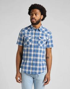 LEE SS WESTERN SHIRT MĘSKA KOSZULA KRÓTKI RĘKAW BLUE UNION L66OOBUF