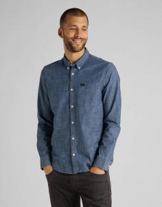 LEE LEE BUTTON DOWN MĘSKA KOSZULA WASHED BLUE L880ORLR