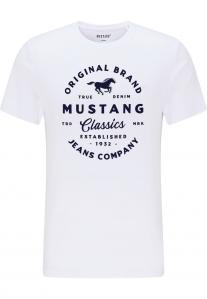 MUSTANG ALEX C PRINT MĘSKI T-SHIRT KOSZULKA LOGO TEE GENERAL WHITE 1015052 2045