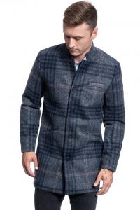 PŁASZCZ MĘSKI ONLY & SONS ONSWILBURT CHECK COAT BOX DARK GREY MELANGE 22013255