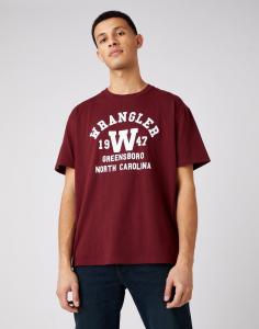 WRANGLER RIDE TEE MĘSKI T-SHIRT KOSZULKA TAWNY PORT W7K3GFX7O