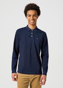 WRANGLER MĘSKI LONG SLEEVE LS REFINED POLO NAVY 112357287 W8F3017358