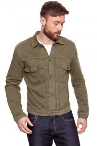 KURTKA JEANSOWA WRANGLER PLEATED JACKET FOREST RAIN W497W955A