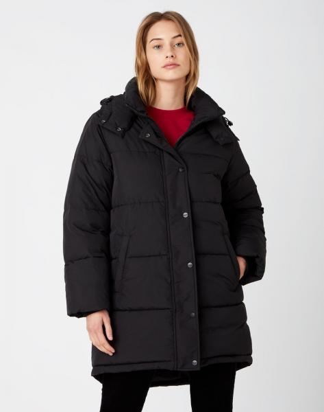 WRANGLER LONG PUFFER DAMSKA KURTKA ZIMOWA BLACK W4S8VJ100