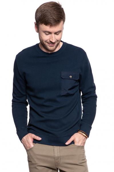 MĘSKI SWETER MUSTANG Ben C Waffle DARK SAPPHIRE 1007010 4136