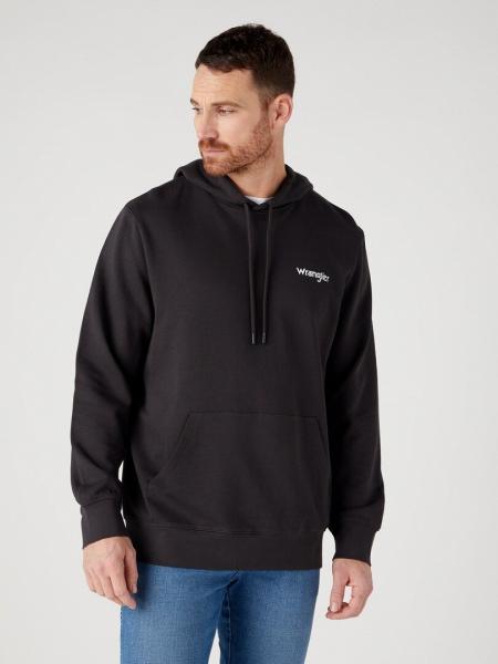 WRANGLER LOGO HOODIE MĘSKA BLUZA Z KAPTUREM FADED W673HAXV6