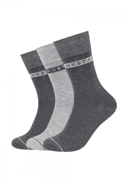3 pack Męskie Skarpety MUSTANG dark grey mix MU31039 – 9703