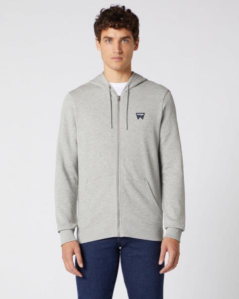 WRANGLER SIGN OFF ZUPTHRU MĘSKA BLUZA MID GREY MELANGE W6B4HAX37 112130688