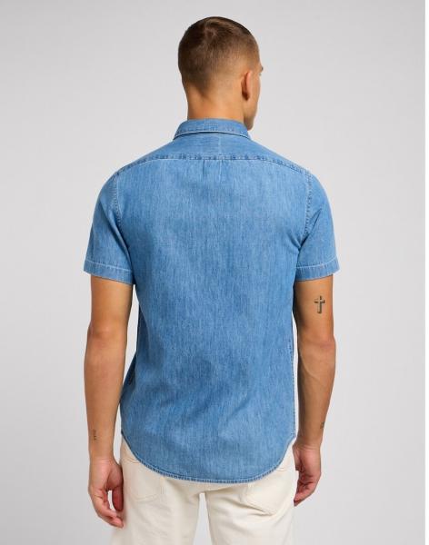 LEE BUTTON DOWN SS MĘSKA KOSZULA SHASTA BLUE 112349963