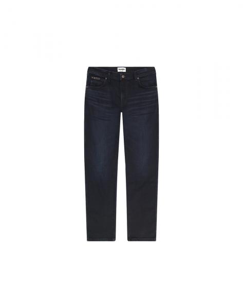 WRANGLER MĘSKIE SPODNIE JEANSOWE TEXAS SLIM DEEP BLUE BLACK 112355027 W12S017421