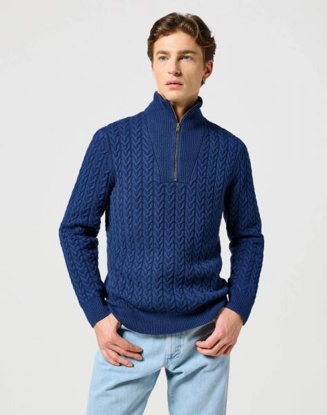 MĘSKI SWETER WRANGLER HALF ZIP KNIT NAVY 112357291