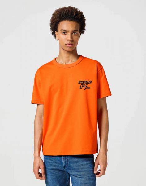 WRANGLER CASEY GRAPHIC TEE MĘSKA KOSZULKA T-SHIRT RED ORANGE 112357364 W7U4012210
