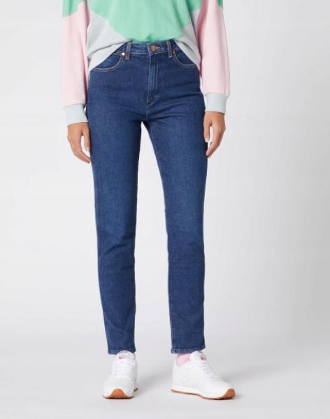 WRANGLER RETRO SKINNY DAMSKIE SPODNIE JEANSOWE JEANSY DEEP SEA W253WB12S 112128003