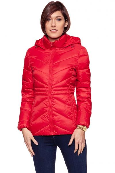 DAMSKA KURTKA ZIMOWA WRANGLER SHORT PUFFER SALSA RED W4124V5WN 112128757