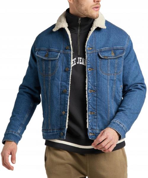 LEE SHERPA JACKET MĘSKA KURTKA SHERPA PRZEJŚCIOWA AZURE L87AMWFW