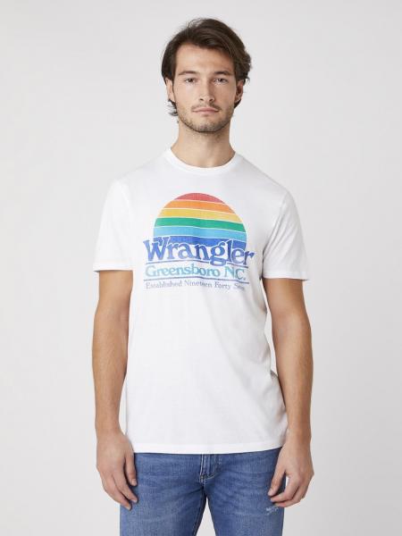 MĘSKA KOSZULKA T-SHIRT WRANGLER SS GRAPHIC TEE WHITE W7AID3989