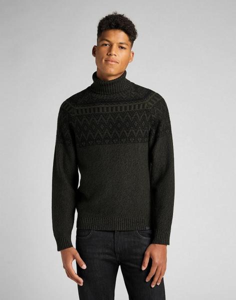 MĘSKI SWETER LEE HIGH NECK SEAS KNIT SERPICO GREEN L83HNWOJ