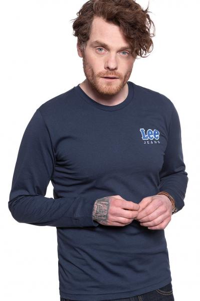 LEE LS CHEST LOGO TEE DARK NAVY L64SFENM