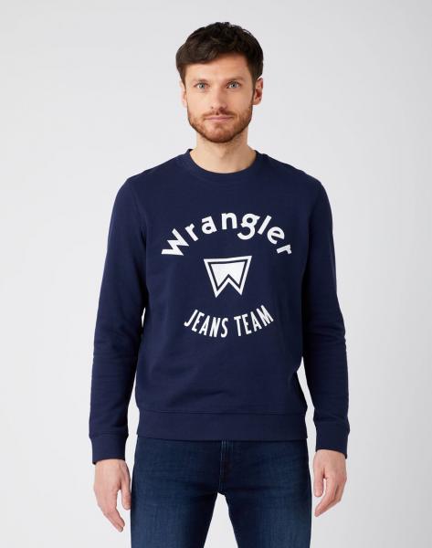 WRANGLER CREW SWEAT MĘSKA BLUZA KLASYCZNA NAVY W6M8HY114