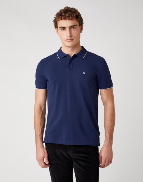 MĘSKA KOSZULKA POLO WRANGLER SS PIQUE POLO NAVY W7D5K4114