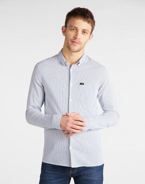 MĘSKA KOSZULA MATERIAŁOWA LEE SLIM BUTTON DOWN WASHED BLUE L66XDELR