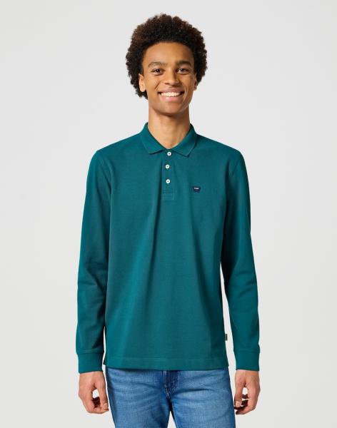 WRANGLER MĘSKA KOSZULKA WRANGLER LS POLO DEEP TEAL 112355058