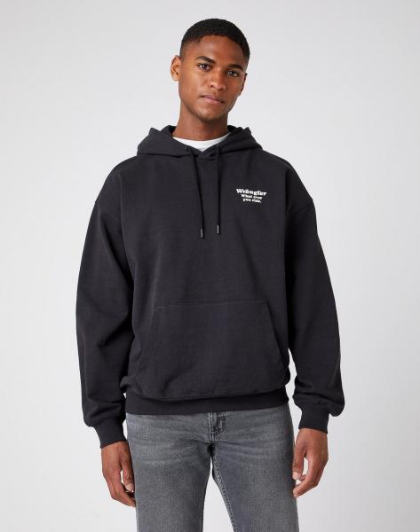 MĘSKA BLUZA WRANGLER WWYG HOODIE FADED BLACK W6F9H1XV6