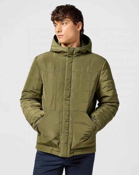 WRANGLER MESKA KURTKA TRANSITIONAL PUFFER IVY GREEN 112357207