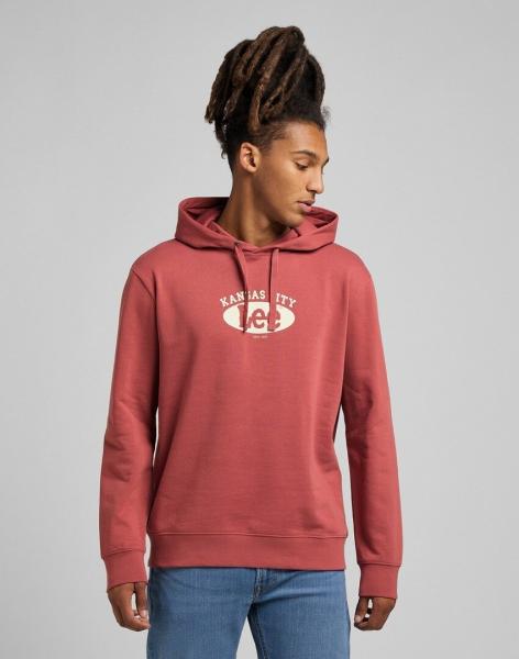 LEE HOODIE MĘSKA BLUZA Z KAPTUREM CINNAMON L80EEJVG