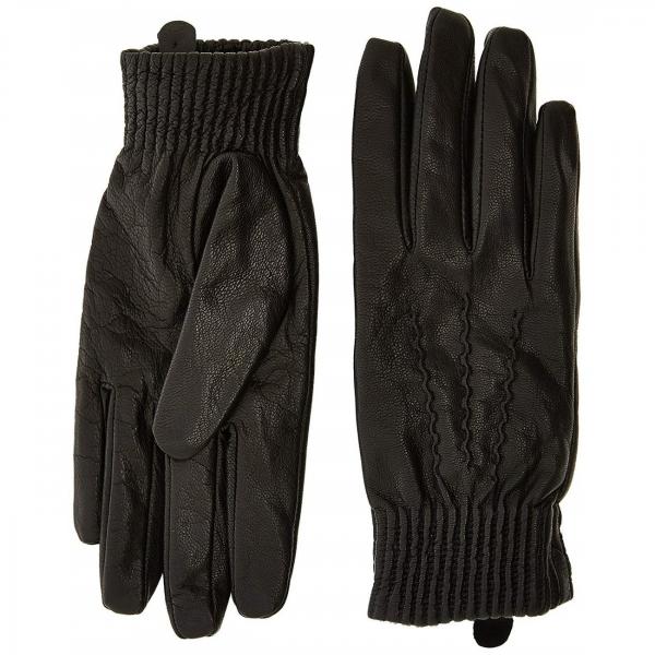 DAMSKIE RĘKAWICZKI LEE LEATHER GLOVES BLACK LD135901