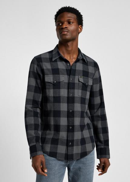 LEE MĘSKA KOSZULA CLEAN WESTERN SHIRT STATIC GRAY 112355745 L66R008549