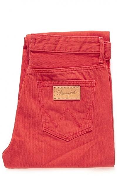 SPODNIE WRANGLER DAMSKIE CROPPED STRAIGHT RED W229DM23K