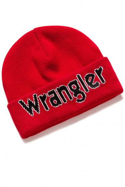 MĘSKA CZAPKA ZIMOWA WRANGLER KABEL BEANIE SALSA RED W0M39UHWN 112125692