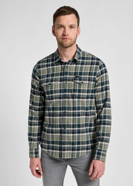 LEE MĘSKA KOSZULA LEE REGULAR SHIRT GREEN 112355698