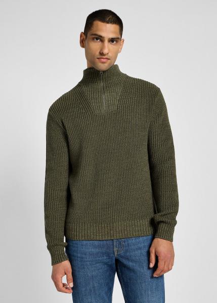 LEE MĘSKI SWETER HALF ZIP KNIT MERCANTILE GREEN 112355675