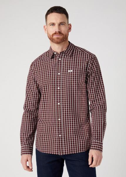 WRANGLER 1 POCKET SHIRT MĘSKA KOSZULA W KRATĘ KRATA DAHLIA 112341053