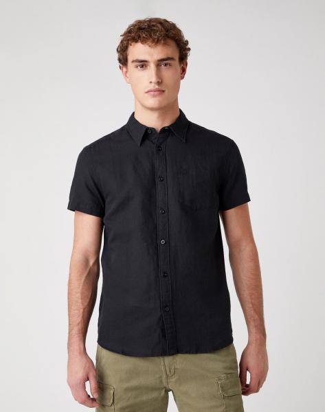 KOSZULA MĘSKA WRANGLER SS 1PKT SHIRT BLACK W5J7LO100