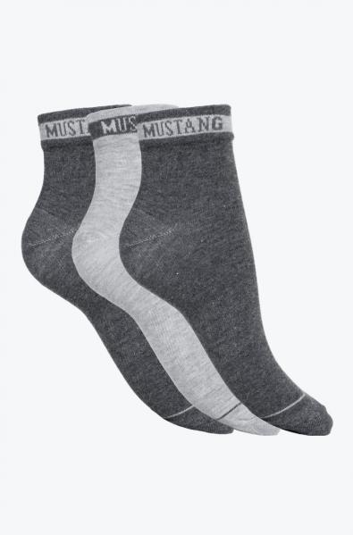 3 pack Męskie Skarpety MUSTANG dark grey mix MU32018 – 9703