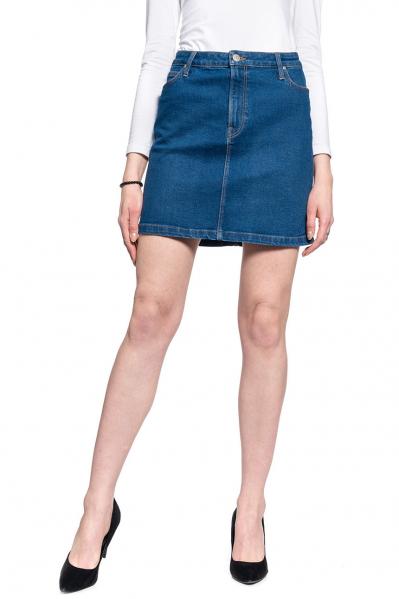 LEE A LINE ZIP SKIRT DAMSKA SPÓDNICA JEANSOWA L38FLTYM