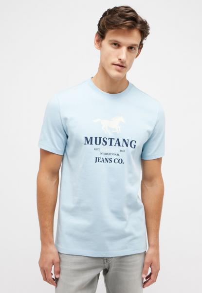 MĘSKA KOSZULKA MUSTANG T-shirt LOGO NADRUK Austin Angel Falls 1014944 5283