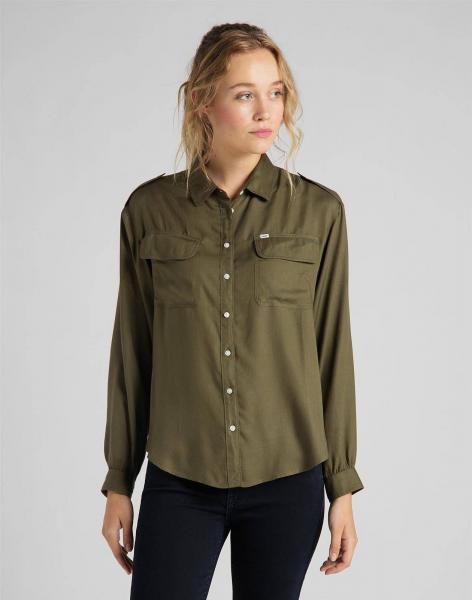 LEE UTILITY SHIRT DAMSKA KOSZULA OLIVE GREEN L45XJQNX